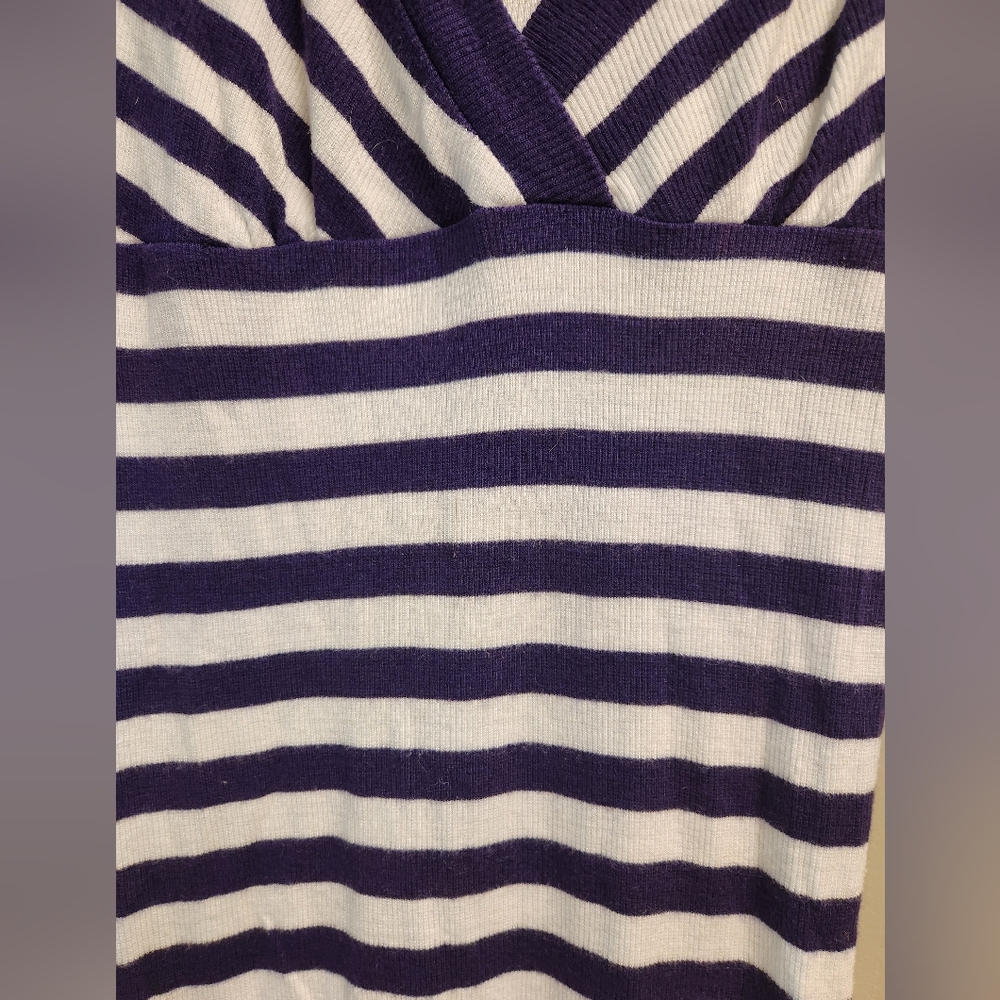 Planet Gold Purple and White Striped Top - Picture 2 of 5